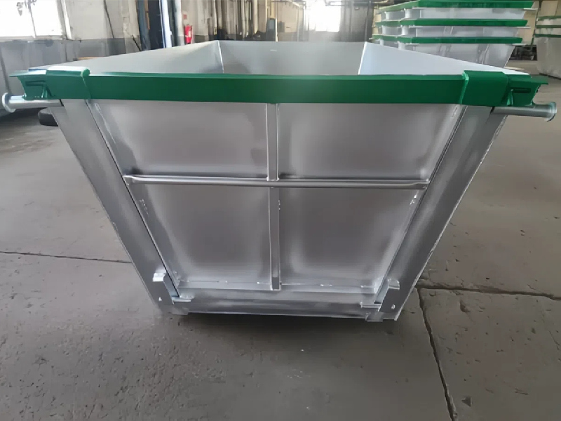 Outdoor Galvanized Waste Disposal Bin