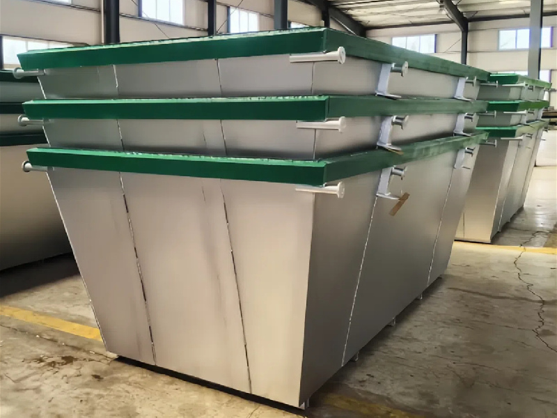 Large Stackable Galvanized Steel Waste Bin